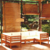 6-tlg. Garten-Lounge-Set mit Kissen Honigbraun Kiefernholz