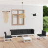 7-tlg. Garten-Lounge-Set Mitch mit Kissen Kiefer Massivholz