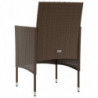 8-tlg. Garten-Lounge-Set mit Auflagen Poly Rattan Braun