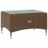 8-tlg. Garten-Lounge-Set mit Auflagen Poly Rattan Braun