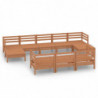 10-tlg. Garten-Lounge-Set Honigbraun Massivholz Kiefer