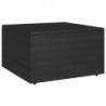 4-tlg. Garten-Lounge-Set mit Kissen Poly Rattan Schwarz