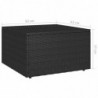 4-tlg. Garten-Lounge-Set mit Kissen Poly Rattan Schwarz