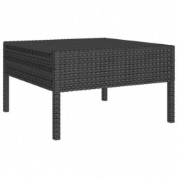 7-tlg. Garten-Lounge-Set Momilani mit Auflagen Poly Rattan Schwarz