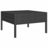 7-tlg. Garten-Lounge-Set Momilani mit Auflagen Poly Rattan Schwarz