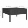 7-tlg. Garten-Lounge-Set Momilani mit Auflagen Poly Rattan Schwarz