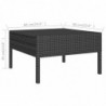 8-tlg. Garten-Lounge-Set Pamela mit Auflagen Poly Rattan Schwarz