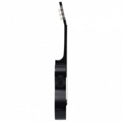 Western Akustik Cutaway Gitarre mit Equalizer 6 Saiten Schwarz