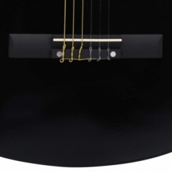 Western Akustik Cutaway Gitarre mit Equalizer 6 Saiten Schwarz
