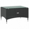 8-tlg. Garten-Lounge-Set Pamuk mit Auflagen Poly Rattan Schwarz