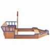 Sandkasten Piratenschiff Tannenholz 190x94,5x136 cm
