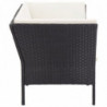 8-tlg. Garten-Lounge-Set Paola mit Auflagen Poly Rattan Schwarz