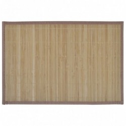 6 Bambus-Platzdeckchen 30 x 45 cm Braun
