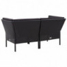 8-tlg. Garten-Lounge-Set mit Auflagen Poly Rattan Schwarz