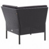 8-tlg. Garten-Lounge-Set mit Auflagen Poly Rattan Schwarz