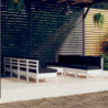 9-tlg. Garten-Lounge-Set mit Kissen Kiefer Massivholz