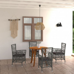 5-tlg. Garten-Essgruppe Grau