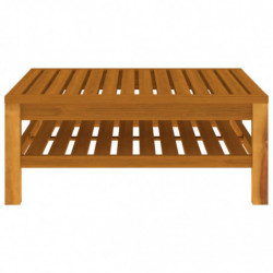 5-tlg. Garten-Lounge-Set mit Creme Kissen Massivholz Akazie