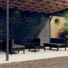 8-tlg. Garten-Lounge-Set mit Kissen Massivholz Kiefer