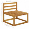 7-tlg. Garten-Lounge-Set mit Auflagen Creme Massivholz Akazie