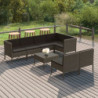 8-tlg. Garten-Lounge-Set Patrice mit Auflagen Poly Rattan Grau