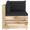 6-tlg. Garten-Lounge-Set mit Kissen Grün Imprägniertes Holz