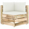 6-tlg. Garten-Lounge-Set mit Kissen Grün Imprägniertes Holz