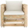 6-tlg. Garten-Lounge-Set mit Kissen Grün Imprägniertes Holz