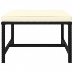 12-tlg. Garten-Lounge-Set mit Kissen Poly Rattan Schwarz