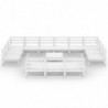 14-tlg. Garten-Lounge-Set Kiefer Massivholz