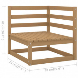 7-tlg. Garten-Lounge-Set Neala mit Kissen Kiefer Massivholz