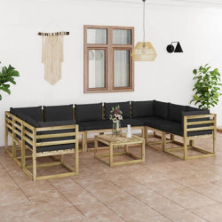10-tlg. Garten-Lounge-Set...