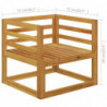 7-tlg. Garten-Lounge-Set mit Auflagen Creme Massivholz Akazie