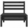 13-tlg. Garten-Lounge-Set Schwarz Massivholz Kiefer