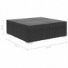 8-tlg. Garten-Lounge-Set Pauline mit Auflagen Poly Rattan Schwarz