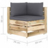 7-tlg. Garten-Lounge-Set mit Kissen Grün Imprägniertes Holz