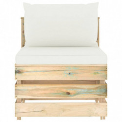 7-tlg. Garten-Lounge-Set mit Kissen Grün Imprägniertes Holz