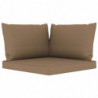 10-tlg. Garten-Lounge-Set mit Taupe Kissen