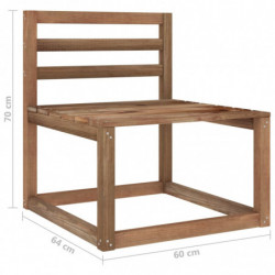 10-tlg. Garten-Lounge-Set mit Taupe Kissen