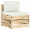 6-tlg. Garten-Lounge-Set mit Kissen Grün Imprägniertes Holz