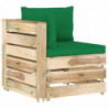 8-tlg. Garten-Lounge-Set mit Kissen Grün Imprägniertes Holz