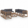 9-tlg. Garten-Lounge-Set mit Kissen Anthrazit