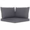 9-tlg. Garten-Lounge-Set mit Kissen Anthrazit