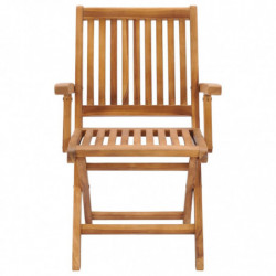 Klappbare Gartenstühle mit Kissen 6 Stk. Massivholz Teak