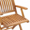Klappbare Gartenstühle mit Kissen 6 Stk. Massivholz Teak