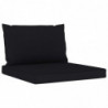 10-tlg. Garten-Lounge-Set mit Schwarzen Kissen