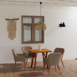5-tlg. Garten-Essgruppe Braun