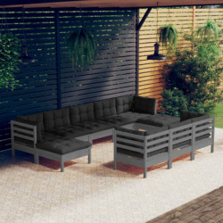 10-tlg. Garten-Lounge-Set...