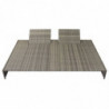 5-tlg. Garten-Lounge-Set Heidje mit Auflagen Poly Rattan Grau