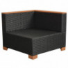 8-tlg. Garten-Lounge-Set Penelope mit Auflagen Poly Rattan Schwarz